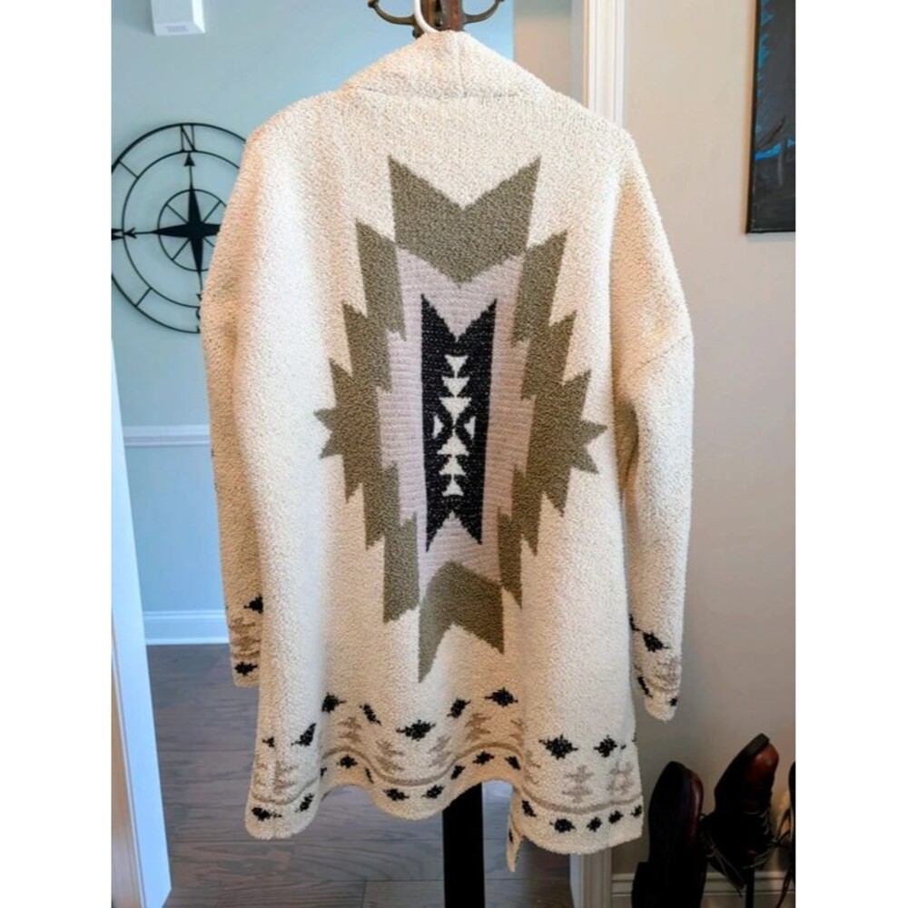 Unicorn Tribe Southw Knit Duster Cardigan Sweater - Cream/Olive